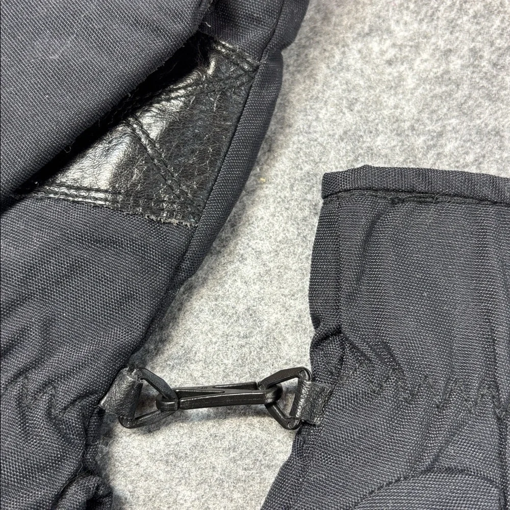 Columbia Black leather palm Insulated fleece lined Gloves small